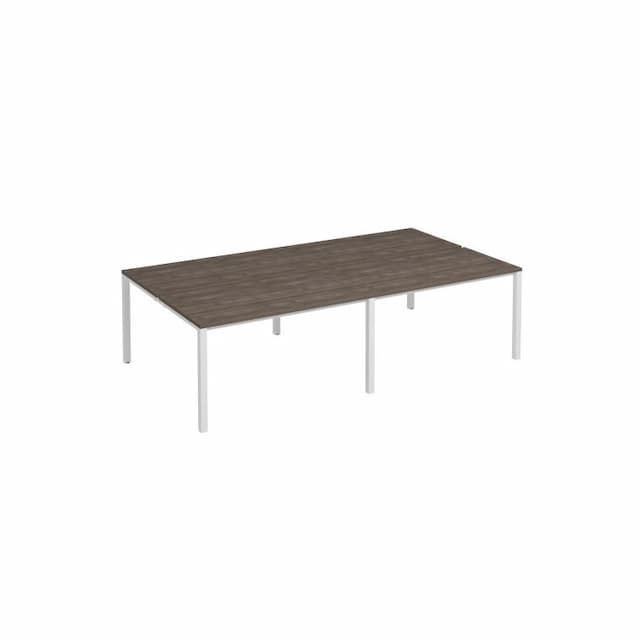 Рабочая станция на металлокаркасе Юнитекс Комфорт КФ К.Б1 1145-2 ШТ (4х140) (280x154x75) дуб шамони темный / белый