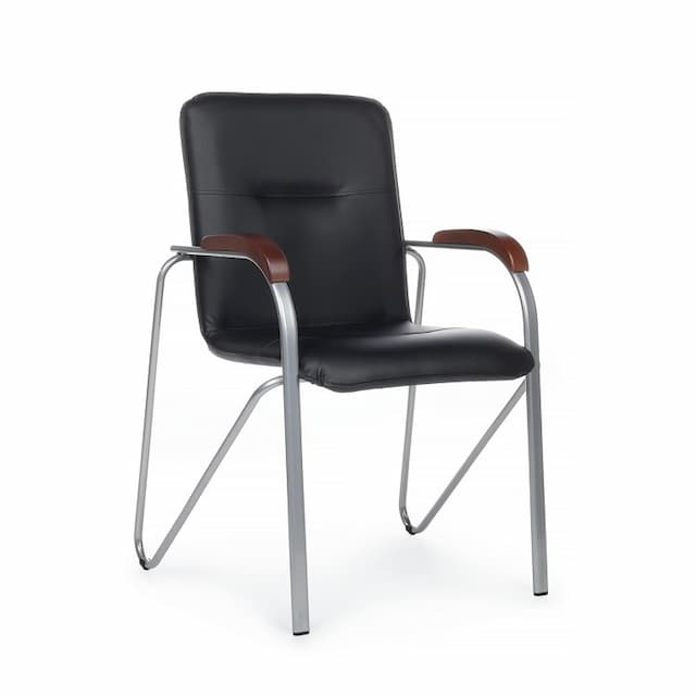 Стул с деревянными подлокотниками Riva Chair Самба (SMB-02) черный