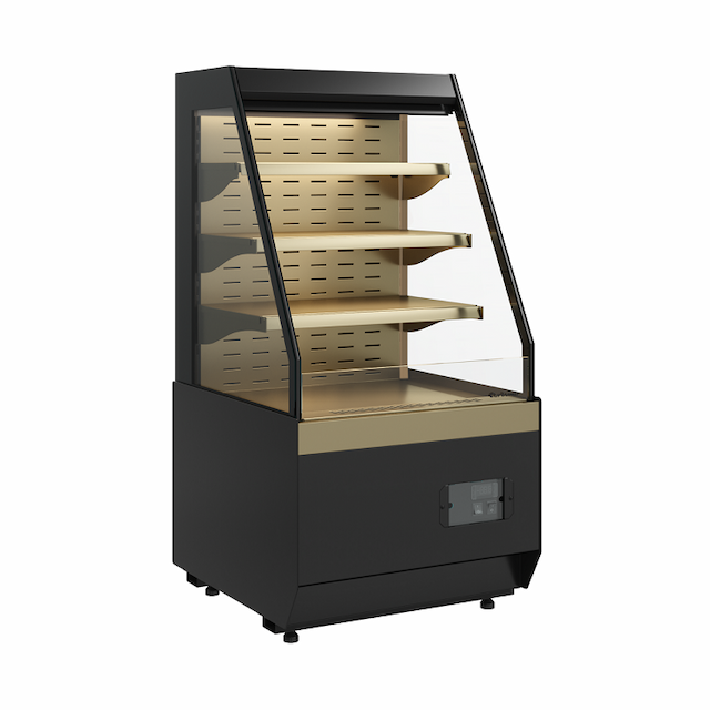 Витрина холодильная Carboma CUBE 2 KC70 VM 0,6-2 STANDARD открытая, горка скошенная боковина (версия 2.0) (9005-0109)