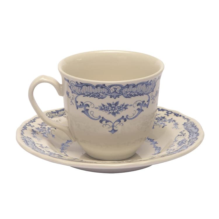Чайная пара H 7,5 Ø 8,5 см - H 2,4 Ø 15 см Bitossi Rose Blue BID00352