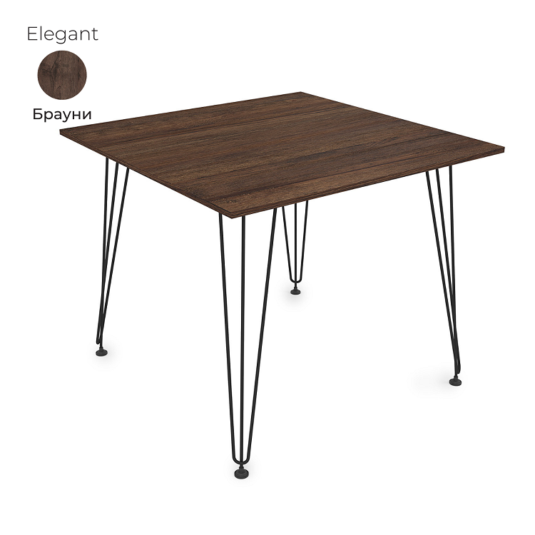 Стол обеденный квадратный Алсав 21Elegant.009 Brauni