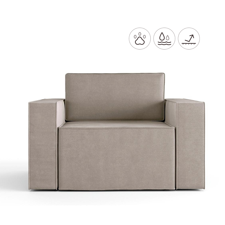 Кресло Мастерфабрик Камо Kenya beige ткань велюр