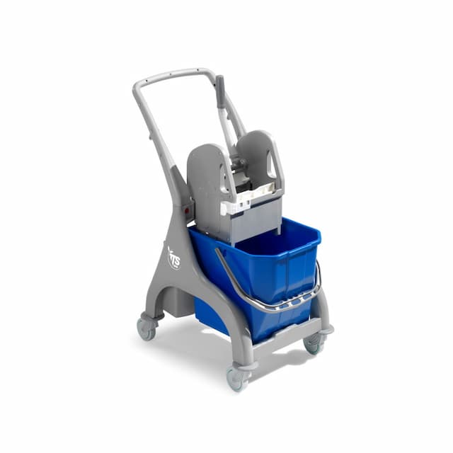 Тележка уборочная TTS Nick (1x15л) пластиковая БЕЗ ОТЖИМА с U образной ручкой, цвет серый