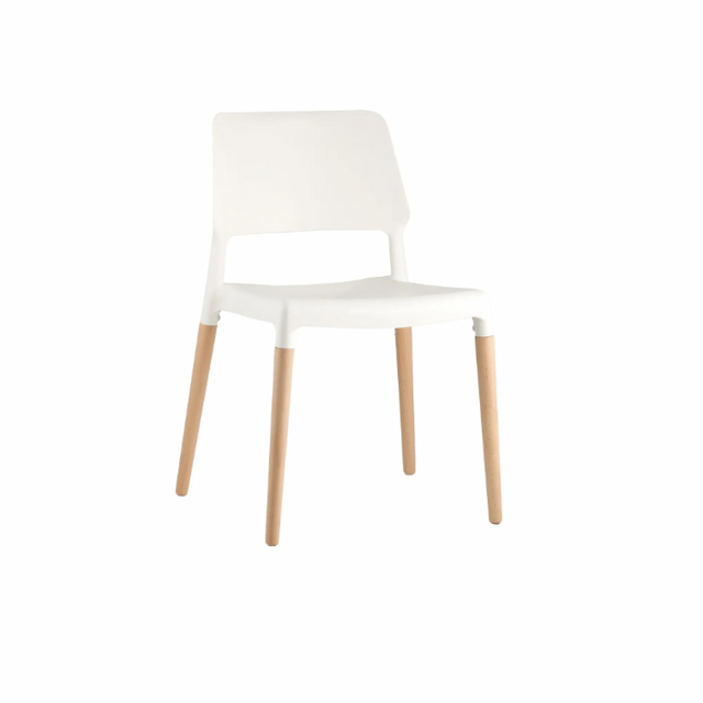 Стул пластиковый Клен Квадро сгр032 с жестким сиденьем (белый)