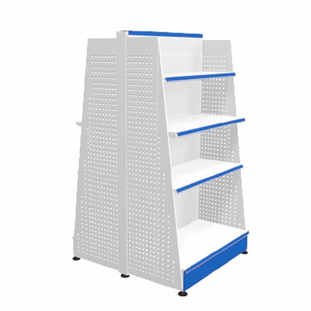 Стеллаж двусторонний с перфорированными торцевыми панелями Русь MAGMA СКД100
