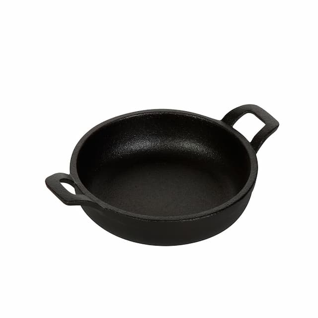 Сковорода чугунная порционная Luxstahl КТ1202 122/30 мм с двумя ручками [HE1273]